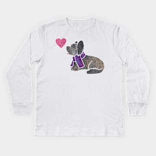 Watercolour Skye Terrier Kids Long Sleeve T-Shirt